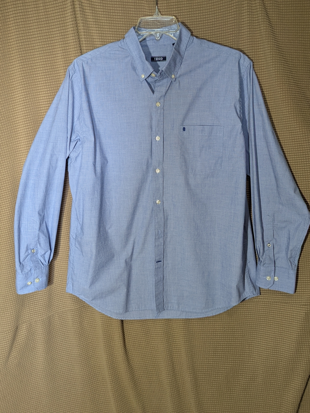 Izod Men's Button-Down Dress Shirt in Light Blue